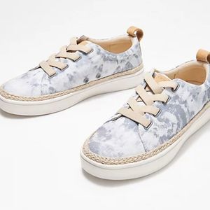 NWOB | Spenco Orthotic Malibu 21 Lace Slip-On Sneaker - Tie Dye Grey | Sz 9.5D